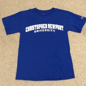 Christopher Newport University royal blue T-shirt